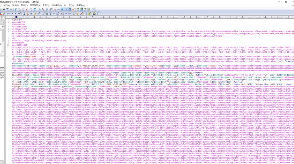 요상한 코드들이 들어가있는 index.php 파일